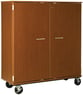 Wheeled 100 Compartment Choral Folio Mobile Storage Medium Cherry Open Style